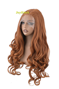 <span class=keywords><strong>Perruque</strong></span> synthétique HD Lace Front Futura, longue, ondulée, couleur gingembre-orange, résistante à la chaleur, sans colle, pour femmes, usage quotidien et fêtes - Product Image 3