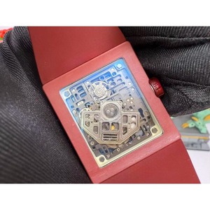 Fashionable square Carbon Fiber Skeletonized Tourbillon Waterproof Sports Business Men's <b>Automatic</b> Mechanical Watch - Product Image 3