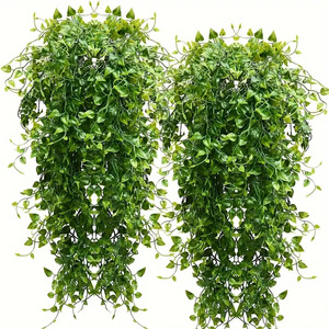 Guirnaldas Artificiales de Pothos Talian, 45 m, Hiedra Verde para Colgar en la Pared, Decoración del Hogar, Decoración de Bodas - Product Image 1