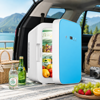Mini réfrigérateur portable 8L, 3 niveaux, avec écran tactile numérique, pour voiture, maison, bureau, voyage, extérieur