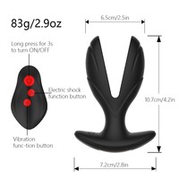 Elektrischer Schockimpuls Analvibratoren Vibrations-Expander Plug Prostata-Massagegerät für Männer Frauen G-Punkt-Vibrator Sexspielzeug für Paare