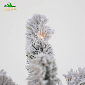 <b>Lighted</b> Flocked Christmas <b>Tree</b> with Snow Simulation Pine <b>Tree</b> Built-in LED <b>Light</b> String Christmas Decoration Scene Layout - Product Image 6