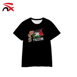 T-shirt con bandiera palestina stampata personalizzata 100% cotone all'ingrosso T-shirt Palestine regalo di solidarietà di gruppo - Product Image 6