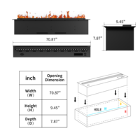 Cheminées électriques décoratives modernes 3D intelligentes à LED effet flamme, à vapeur d'eau, pour villas et hôtels, en métal