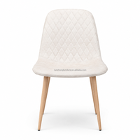 Fauteuil lounge minimaliste en velours, chaise d'appoint rembourrée en tissu doux pour salle à manger, salon et appartement