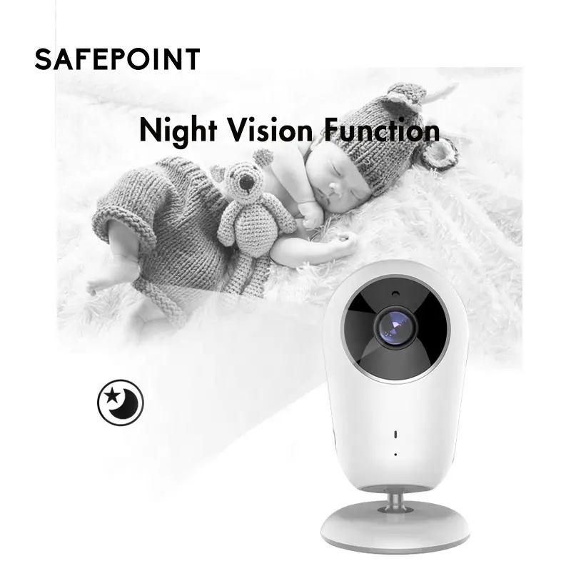 كاميرا مراقبة الطفل الذكية من SAFEPOINT مزودة بشاشة كبيرة SFC21 مع إمكانية الرؤية الليلية والتصوير في الثنائية والمسجل فيديو أمن المنزل للبيع بالجملة من المُصنع