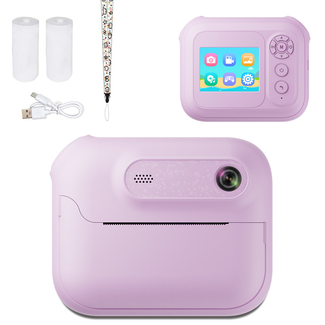 S8 Portable Cartoon Toy Child Kid Digital Instant Camera Printing 200DPl 2.4" Mini Printer Camera