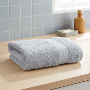 Toalla de Baño de Algodón Gris ORCHID Ct30x50, Suave, Hipoalergénica, Ecológica, de Color Sólido, Rectangular, para Baño y Hogar - Product Image 1