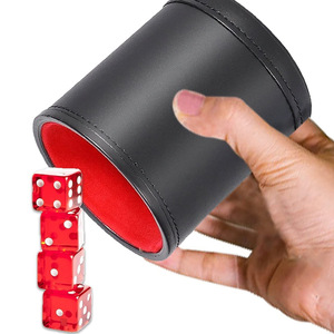 Ahora suministramos palillos de cuero silenciosos de franela transfronterizos, tamiz de juego de barra gratis, 4 dados transparentes, ¡para juegos de dados! - Product Image 4