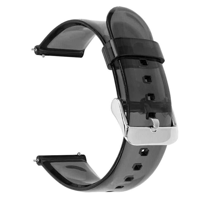 Transparent Balck+Silver Buckle