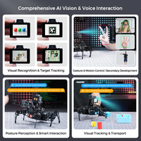 miniHexa Pro ESP32 Robot Hexapode, Interaction LLM & Vision IA, Bras Robotique, Plateforme de Développement Python & Open-Source