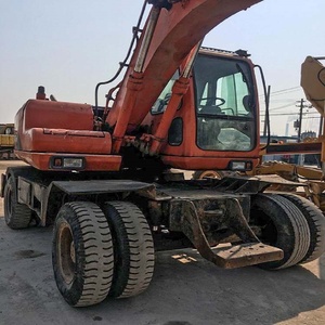 Machine de construction sur roues haute performance, pelle hydraulique DOOSAN DH140W-7 d'origine chinoise, moteur, godet de 0,8 m³, puissance de 73,8 kW - Product Image 3