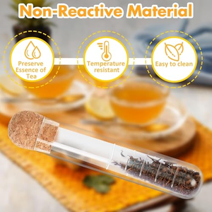 Infuseur à thé en verre borosilicate en forme de tube au design créatif avec couvercle en liège - Product Image 4
