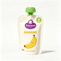 Sachets d'emballage personnalisés recyclables pour purée de fruits, beurre de cacahuète, nourriture pour bébés et animaux de compagnie avec bec verseur