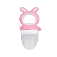 Lapin Bébé Fruits Frais Mangeoire Sucette Formation Massage Jouet Anneau De Dentition De Qualité Alimentaire Doux Sûr Silicone Pochettes