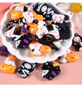 Breloques en résine pour Halloween Artisanat Breloque Slime à dos plat Perles Ornements miniatures pour couronne/robe/boucles d'oreilles/pinces à cheveux/coques de téléphone - Product Image 1