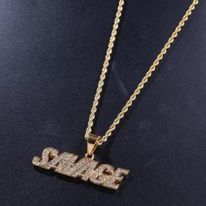 CLARMER Euroaméricains Offre Spéciale Hip hop sauvage DIAMANT pendentif hommes en acier inoxydable collier de placage