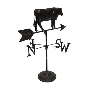 Desk Top <strong>Weather</strong> <strong>Vane</strong> W/ Bull Iron Decoration BSCI Ornaments XIAMEN PORT <strong>Wind</strong> Mill Metal Support Garden Finial Ming Rich - Product Image 3
