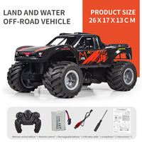 JJ 1/16 4WD Véhicule tout-terrain télécommandé étanche IPX7 360° °   Jouet RC tout-terrain aquatique et terrestre avec fonction de dérive et de cascades