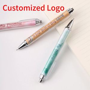 X1212 Wholesale Custom Diy Paper Insertable <b>Pens</b> Transparent Clear Tube Plastic <b>Retractable</b> Ballpoint Picture Insert <b>Pens</b> - Product Image 1