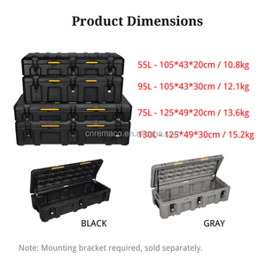 Cassetta Portautensili da Tetto per Auto 4x4, Resistente, per Avventura e Campeggio, 55L 75L 95L 130L, Vendita all'Ingrosso - Product Image 2