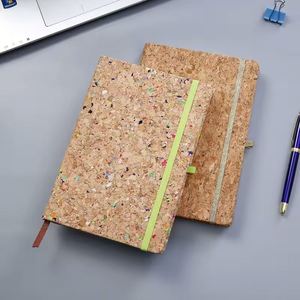 Carnets scolaires A5 en cuir et liège écologique, promotionnels et très demandés, pour étudiants, avec logo personnalisé - Product Image 2
