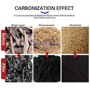 Prix d'usine, état neuf, longue durée de vie, machines de carbonisation pour le recyclage des déchets, machine à charbon de coquilles de fruits - Product Image 3