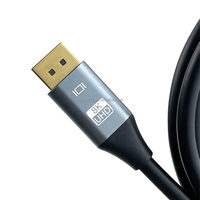 Câble DP 1.4 plaqué or mâle-mâle avec gaine en PVC 8K60Hz 4K120Hz, cordon haute vitesse 1-5m pour moniteur PC Macbook Gaming Noir