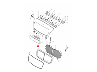 4W0853667 pour Bentley Flying Spur, Grille de radiateur principale, garniture chromée 4W0853667