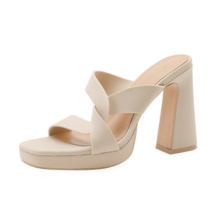 Sandales et mules d'été élégantes pour femmes, style français, à plateforme imperméable et talon épais, fabriquées en <span class=keywords><strong>France</strong></span> - Product Image 6