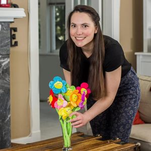 Juguete <span class=keywords><strong>de</strong></span> Girasol <span class=keywords><strong>de</strong></span> Peluche con Cabezas <span class=keywords><strong>de</strong></span> Margarita Coloridas y Duraderas, con Caras Felices <span class=keywords><strong>de</strong></span> Dibujos Animados, Tallos Flexibles y Suaves, para Niños y Bebés, Regalo para Niñas - Product Image 1