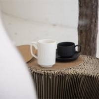 Tasses en céramique texturée en gros, mugs en porcelaine pour boire, non toxiques, écologiques, compatibles lave-vaisselle, logo personnalisé