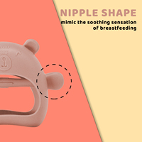 Jouets de dentition en silicone colorés, anneau de dentition pour bébé, anneau de dentition pour bébé sans BPA pour les jouets