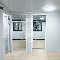 Nouvelle version améliorée : Maison conteneur de luxe à structure en acier extensible de 20 et 40 pieds, 2 chambres, module de logement mobile, hôtel, appartement