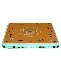 Station d'accueil flottante gonflable pour lacs-grande plate-forme flottante, station de natation de 6 pouces d'épaisseur avec pompe à Air électrique, gonflable Portable