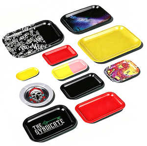 Bandeja Enrollable con Logotipo Personalizado, Tapa Magnética Resistente, Organizador de Metal para Almacenamiento y Servicio, Reutilizable, Muestra Gratis - Product Image 1