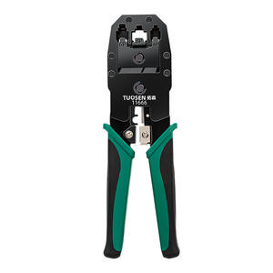 Pince à sertir Tuosen Network 11666 3 en 1 RJ45 pour câble 23 AWG, qualité industrielle, acier à haute teneur en carbone - Product Image 1