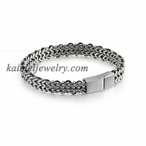 Style Cool bijoux Hip Hop de haute qualité Bracelets de quille de chaîne de vélo en acier inoxydable pour hommes - Product Image 2