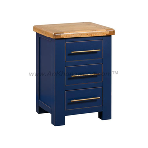 Mesita de noche moderna de madera maciza, 3 cajones, plegable, de roble/Pino/Acacia, muebles ODM para dormitorio, suministro directo de Vietnam - Product Image 2