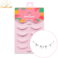Abestyou Vente en gros Marque privée Faux cils russes 3D en bande, faits à la main, en vison synthétique, bouclés, naturels, doux, 11mm, invisibles