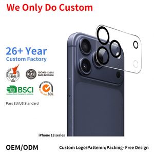 Protector de Lente de Cámara de Vidrio Templado 3D 9H Personalizado de Fábrica para 18 Pro Max, Cobertura Total, Anti-Golpes, Anti-Rayones - Product Image 1