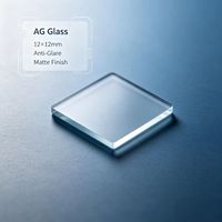 Plaque de verre carrée AG anti-reflet 12*12*3mm, verre optique mat gravé pour échantillons et petits écrans personnalisés