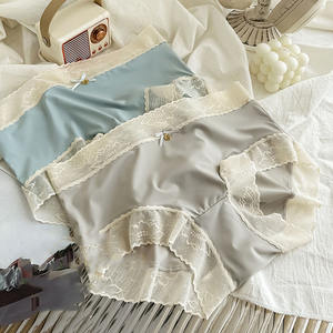 Braguitas de Encaje Transpirables de Seda de Hielo de Alta Calidad para Mujer, Cómodas, Sin Costuras, Antibacterianas, Tejidas para Uso Diario - Product Image 1