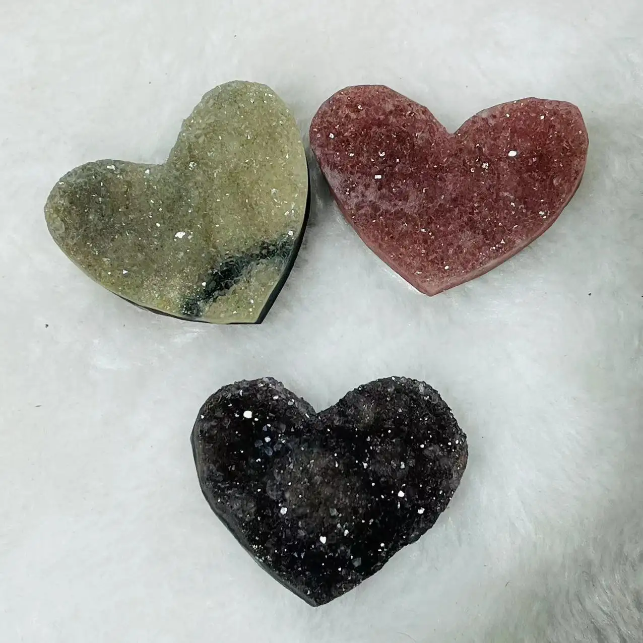 High Quality Natural Uruguay Mini Size Hearts Shaped Amethyst Geode