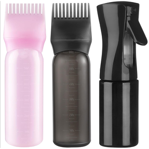 Bouteille Applicatrice d'Huile Capillaire en Gros 6oz avec Peigne pour Racines, Outil de Coiffure, Bouteille de Soin pour Teinture Capillaire, Bouteilles d'Huile Capillaire Personnalisées - Product Image 1