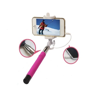 Phổ xách tay có thể gập lại có dây điện thoại di động <span class=keywords><strong>Monopod</strong></span> Selfie Stick - Product Image 6