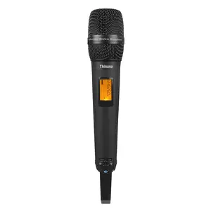 Thinuna UR-400 Bán Buôn Dài Khoảng Cách 2U Uhf 4 Kênh Microphone Không Dây Với Cầm Tay Lavaliar Tai Nghe Cho Hội Nghị