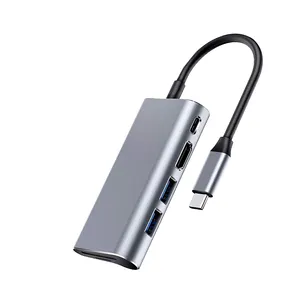  6 in1ドッキングステーションタイプUSB-CからUSB3.0ポートPDセキュアデジタルカードTFSDカードHDTVコンバーターハブ拡張ドック