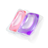 Prix d'usine – Nouvelles capsules de lessive écologiques à double compartiment pour vêtements, faible mousse, blanchiment facile, parfum longue durée