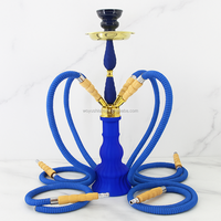 Set de Narguile Moderno de Hierro y Vidrio con 1 Manguera, Narguiles Múltiples, Shisha para Lounge, Bar, Fiesta, Hogar, Club, Fábrica, OEM, Venta al por Mayor, Dubái
